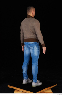 Arnost blue jeans brown sweatshirt clothing standing whole body 0006.jpg